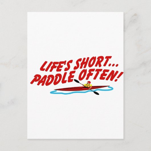 Lifes Short Paddle Vaak Briefkaart (Voorkant)