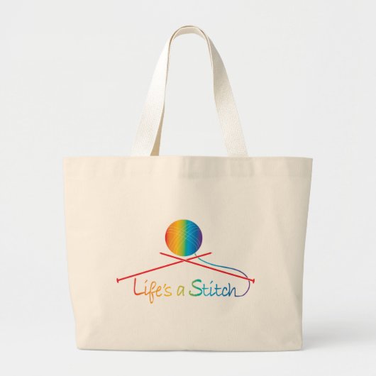 Lifes Stitch Grote Tote Bag (Voorkant)