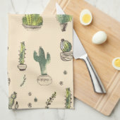 Life's Succulents Cacti Planten Pattern Theedoek (Quarter Fold)