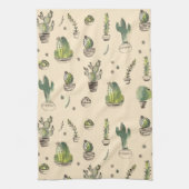 Life's Succulents Cacti Planten Pattern Theedoek (Verticaal)
