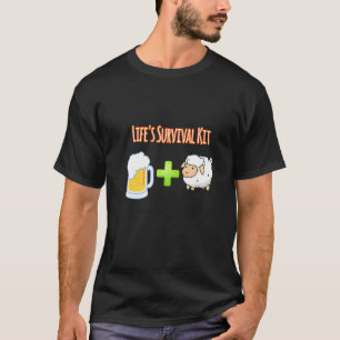Life's Survival Kit Bier Plus Schapen T-shirt