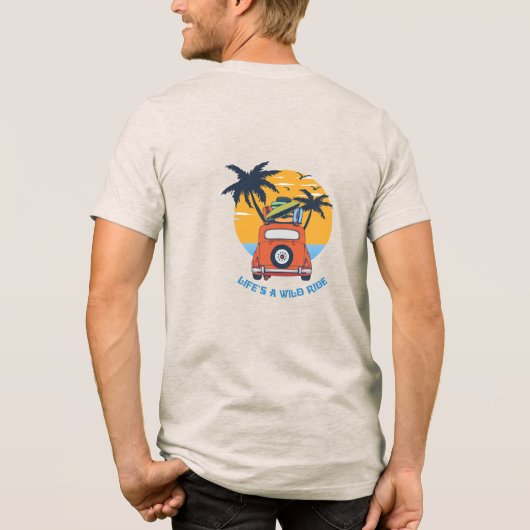 Life's wild ride Tri-Blend shirt (Achterkant)