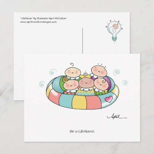 LifeSaver Briefkaart van April McCallum (Voorkant / Achterkant)