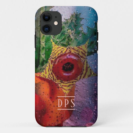 Lifesaver Cactus door een regenachtig venster Case-Mate iPhone Case (Achterkant)