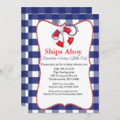 LifeSaver Nautical Baby shower Invitation Kaart (Voorkant / Achterkant)
