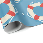 Lifesaver nautisch patroon cadeaupapier (Rol Hoek)