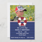 Lifesaver Ring Nautical Birthday Party Kaart (Voorkant)