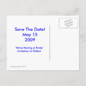 Lifesaver Sla de datum op Aankondigingskaart (Achterkant)