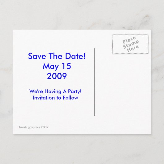 Lifesaver Sla de datum op Aankondigingskaart (Achterkant)