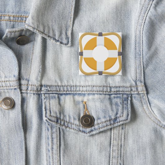 Lifesaver Vierkante Button 5,1 Cm (In situ)