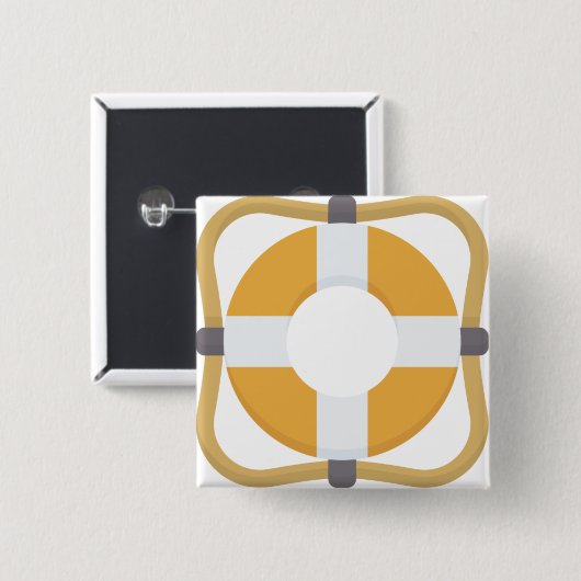 Lifesaver Vierkante Button 5,1 Cm (Voorkant /achterkant)