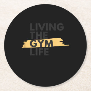 Lifestyle Apparel Leven Gym Life Ronde Kartonnen Onderzetter