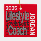 Lifestyle Coach Buitengewoon CUSTOM Keramisch Ornament (Voorkant)