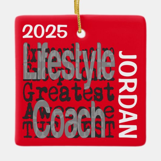 Lifestyle Coach Buitengewoon CUSTOM Keramisch Ornament (Voorkant)