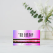 Lifestyle Flashy Pink Paars Holographic Effect Visitekaartje (Staand voorkant)
