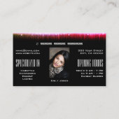 Lifestyle Flashy Pink Paars Holographic Effect Visitekaartje (Achterkant)