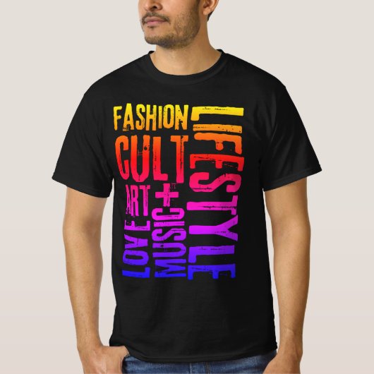 LIFESTYLE MODE CULT - gekleurd T-shirt (Voorkant)