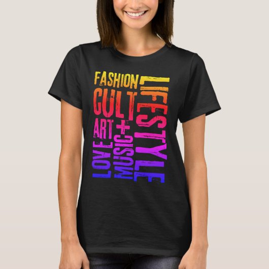 LIFESTYLE MODE CULT - gekleurd T-shirt (Voorkant)