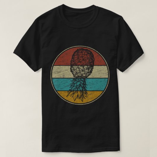  lifestyle-retro ondersteboven ananas Swin T-shirt (Design voorkant)