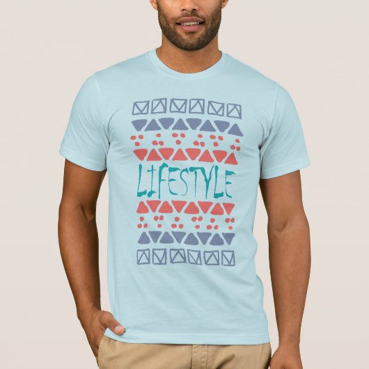 LIFESTYLE – Vet geometrisch patroon T-shirt ontwer (Voorkant)