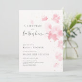 Lifetime Butterflies Romantisch Blush Vrijgezellen Kaart (Staand voorkant)