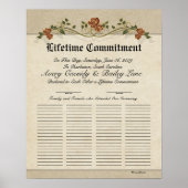 Lifetime Commitment Guestbook Weduwcertificaat Poster (Voorkant)