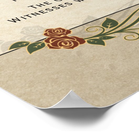 Lifetime Commitment Weduwcertificaat Poster (Hoek)