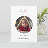 Lifetime Gift Baby's eerste kerstfoto Feestdagenkaart (Staand voorkant)