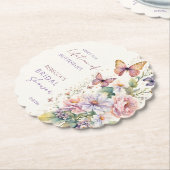 Lifetime of butterflies bridal shower favors kartonnen onderzetters (Gekanteld)