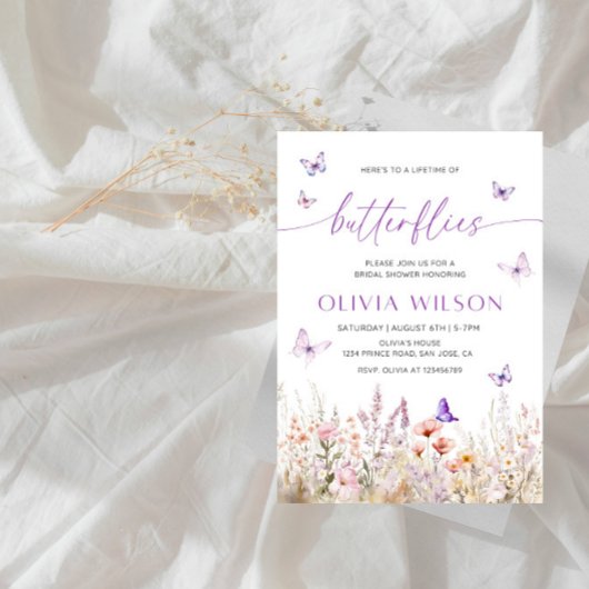 Lifetime of Butterflies Vrijgezellenfeest Party Kaart