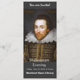 Lifetime portret van Shakespeare Kaart