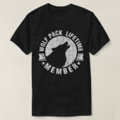 Lifetime Wolf Pack Member Distress Howling T-shirt (Design voorkant)
