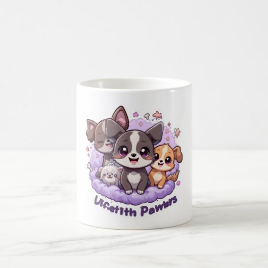 Lifetith Pawers Mok – Schattigee Cartoon Puppy Cof (Center)