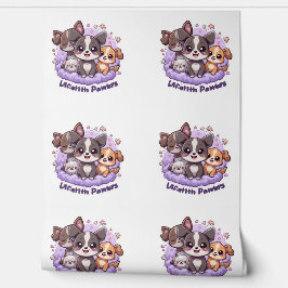 Lifetith Pawers Schattigee Puppy Cartoon Achtergro Behang