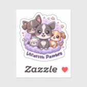 Lifetith Pawers Vinyl Schattige Puppy Dog Pack Dec Sticker (Vel)