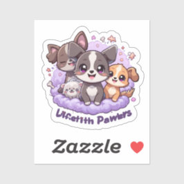 Lifetith Pawers Vinyl Schattige Puppy Dog Pack Dec Sticker