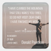 Lifeworks 002 vierkante sticker (Voorkant)