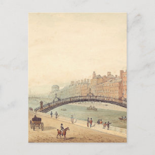 Liffey Bridge in Dublin door Samuel Frederick Broc Briefkaart