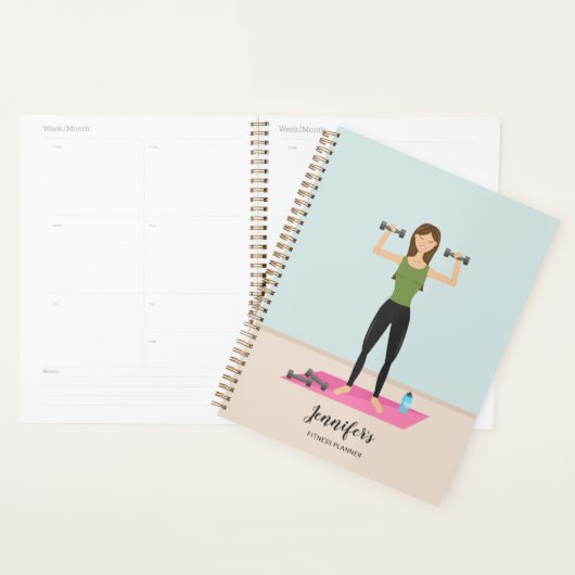 Lifgewicht van meisjes en fitness van  naam planner (Display)