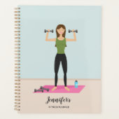Lifgewicht van meisjes en fitness van  naam planner (Voorkant)