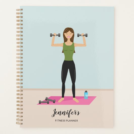 Lifgewicht van meisjes en fitness van  naam planner (Voorkant)