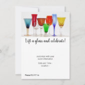 "Lift a Glass" Invitatie Kaart (Voorkant)