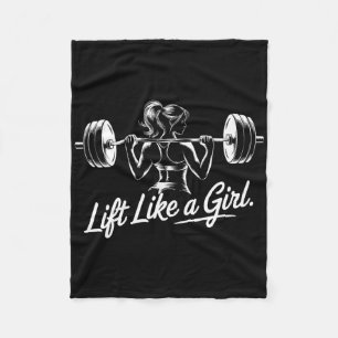 Lift als een meisje - Gym Art Lifting Design voor Fleece Deken