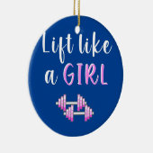 Lift als een meisje keramisch ornament (Rechts)