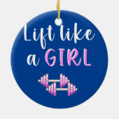 Lift als een meisje keramisch ornament (Achterkant)