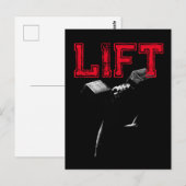 Lift Bodybuilding Fitness Motivatie Briefkaart (Voorkant / Achterkant)