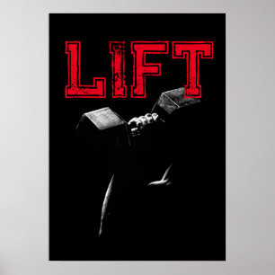 Lift Bodybuilding Fitness Motivatie Poster
