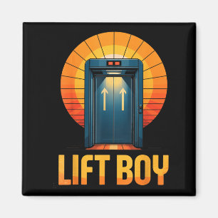 Lift Boy Retro Liftontwerp Funny Vintage Stijl Magneet