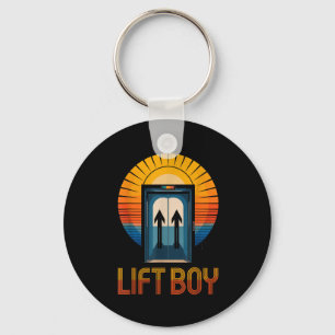 Lift Boy Retro Liftontwerp Funny Vintage Stijl Sleutelhanger