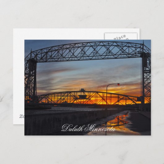 Lift Bridge bij Duluth Minnesota Briefkaart (Voorkant / Achterkant)